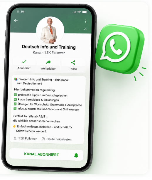 Deutsch Info und Training WhatsApp-Kanal