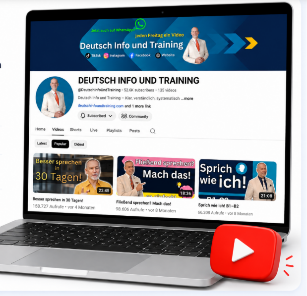 Deutsch Info und Training auf YouTube